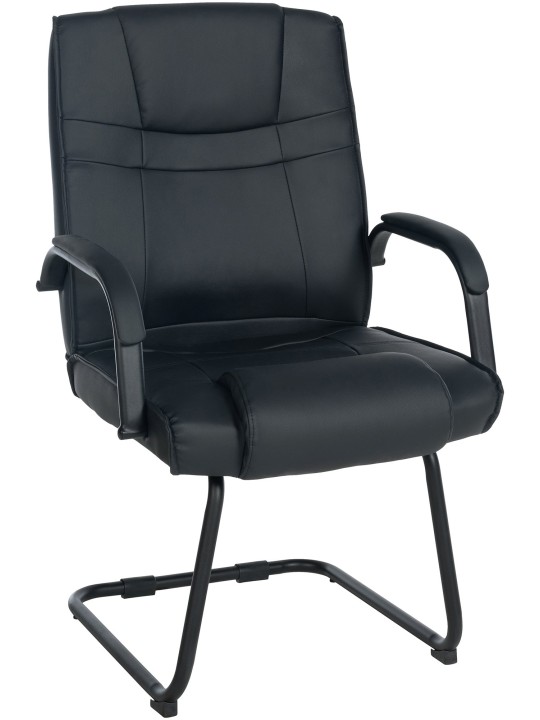 Scaun vizitator Attila, negru/negru