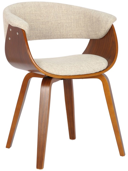 Set 2 scaune Bruce material, nuc/crem Set 2 scaune Bruce material, nuc/crem