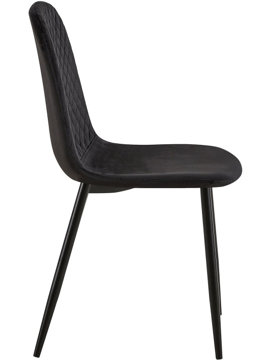 Scaun Giverny catifea, negru