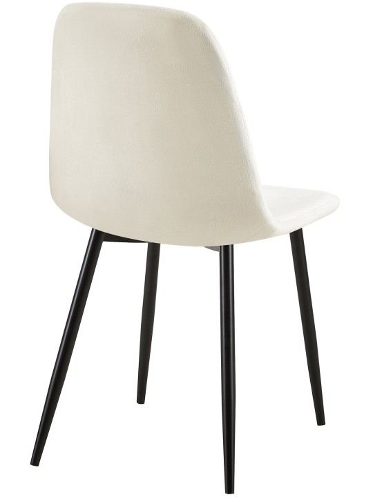 Scaun Giverny catifea, alb-crem