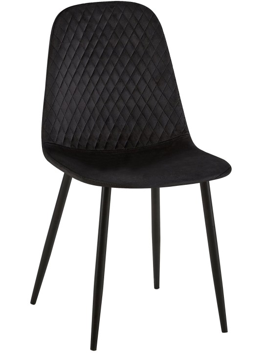 Set 4 scaune Giverny catifea, negru