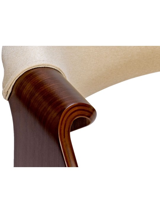 Scaun de sufragerie Foley stofa, nuc/crem