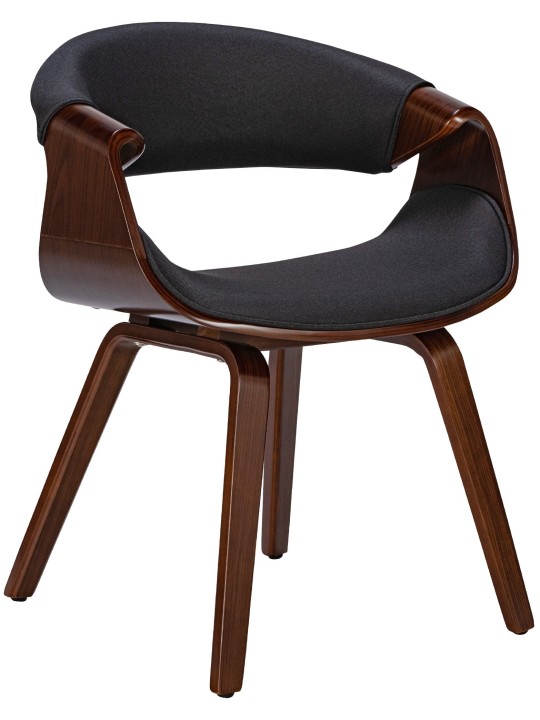 Scaun de sufragerie Foley stofa, nuc/negru