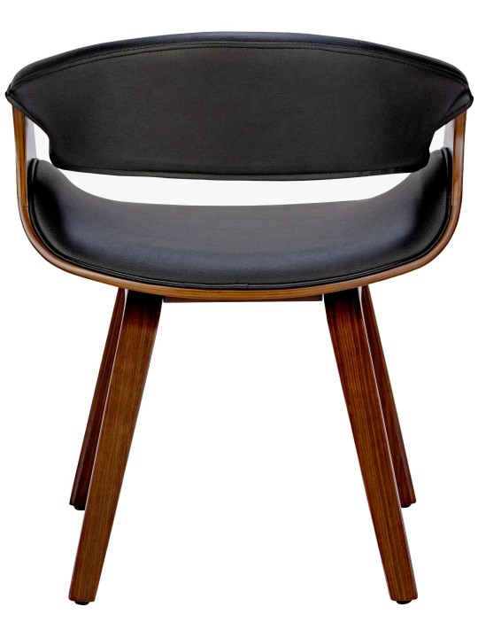 Scaun de sufragerie Foley imitatie piele, nuc/negru