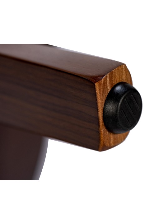 Scaun de sufragerie Foley imitatie piele, nuc/negru