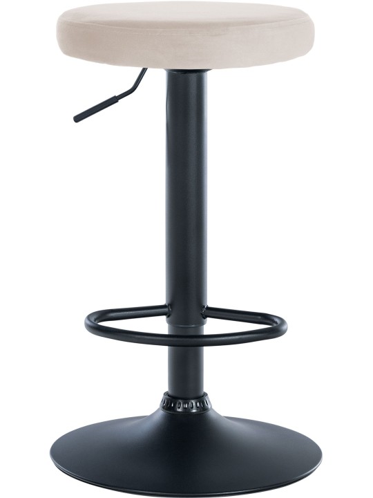 Set 2 taburete de bar Ponte catifea, crem