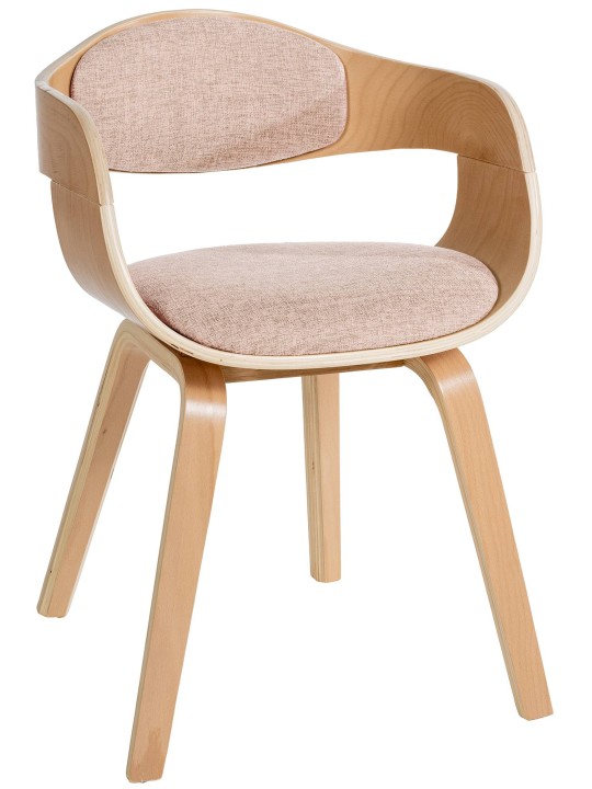 Scaun vizitator țesătură Kingston, natural/crem