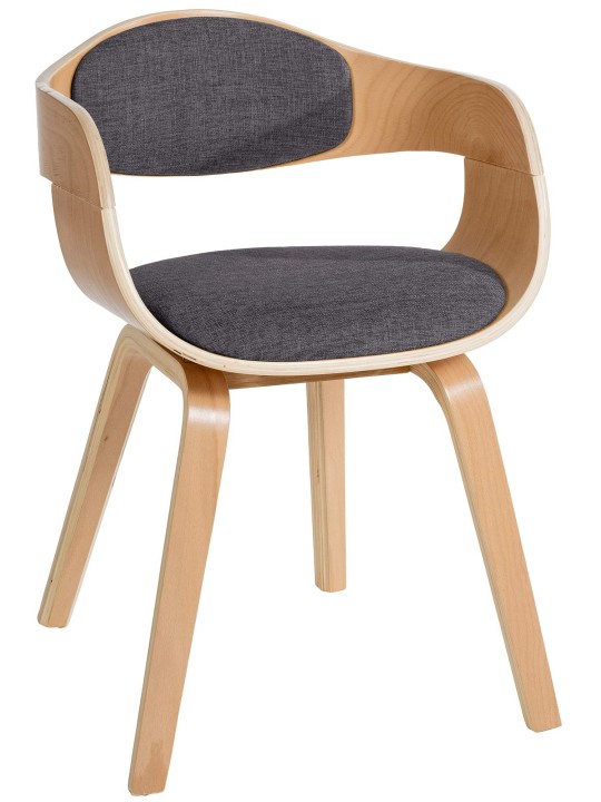 Scaun vizitator țesătură Kingston, natural/gri deschis