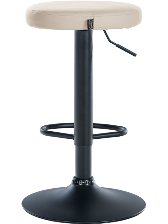 Set 2 taburete de bar Ponte imitatie piele, crem