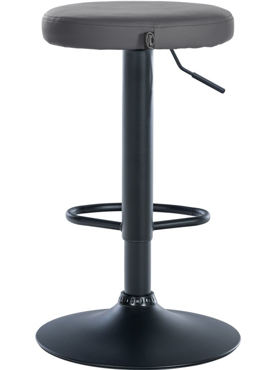 Set 2 taburete de bar Ponte imitatie piele, gri