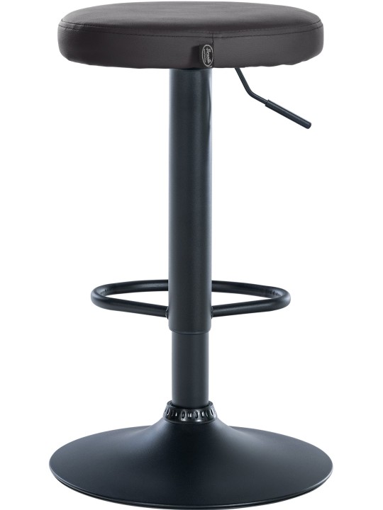 Set 2 taburete de bar Ponte imitatie piele, negru