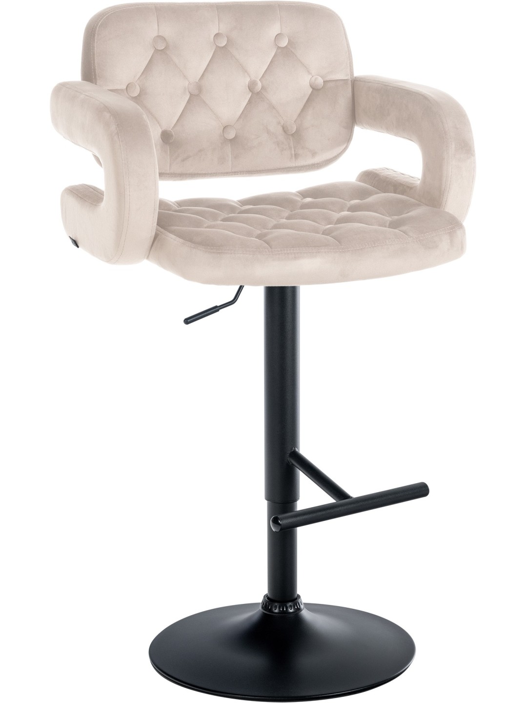 Scaun de bar Dublin catifea, crem