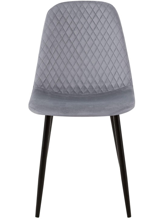 Set 4 scaune Giverny catifea, gri