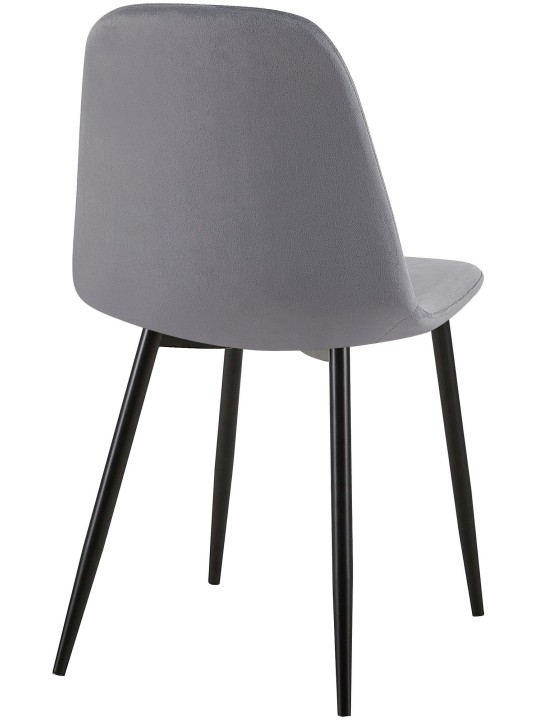 Set 4 scaune Giverny catifea, gri