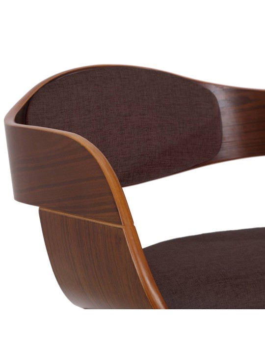 Scaun vizitator țesătură Kingston, nuc/maro