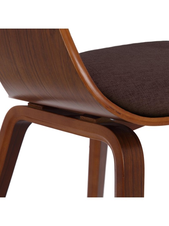 Scaun vizitator țesătură Kingston, nuc/maro