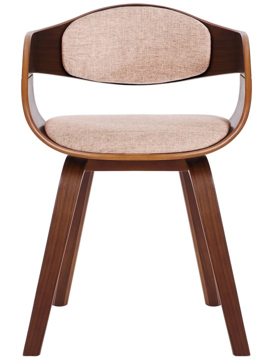 Scaun vizitator țesătură Kingston, nuc/crem Scaun vizitator țesătură Kingston, nuc/crem