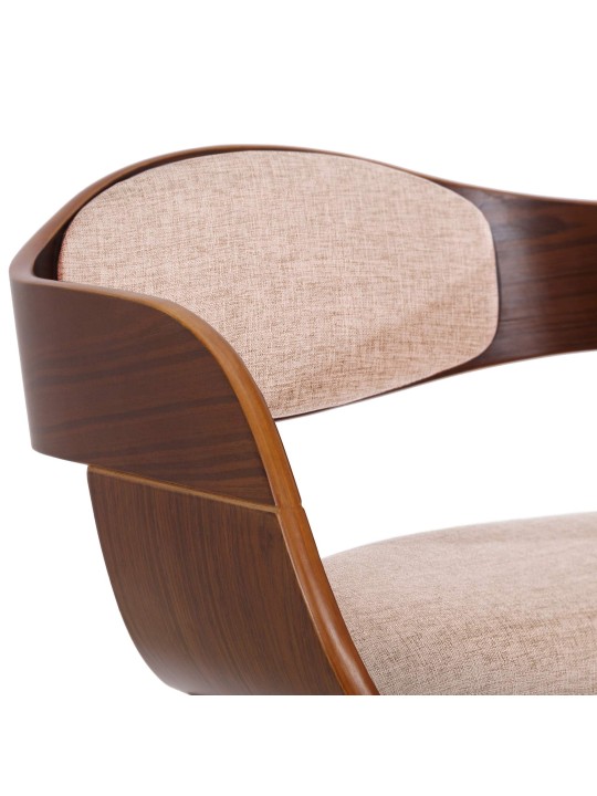 Scaun vizitator țesătură Kingston, nuc/crem Scaun vizitator țesătură Kingston, nuc/crem