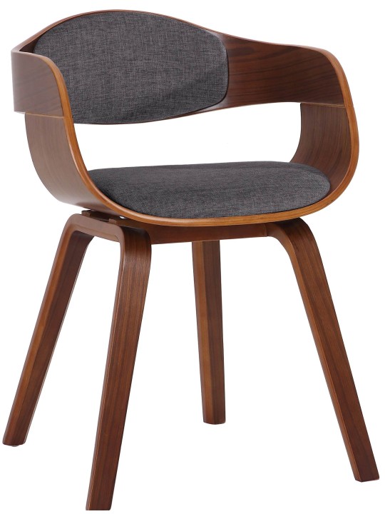 Scaun vizitator țesătură Kingston, nuc/gri deschis