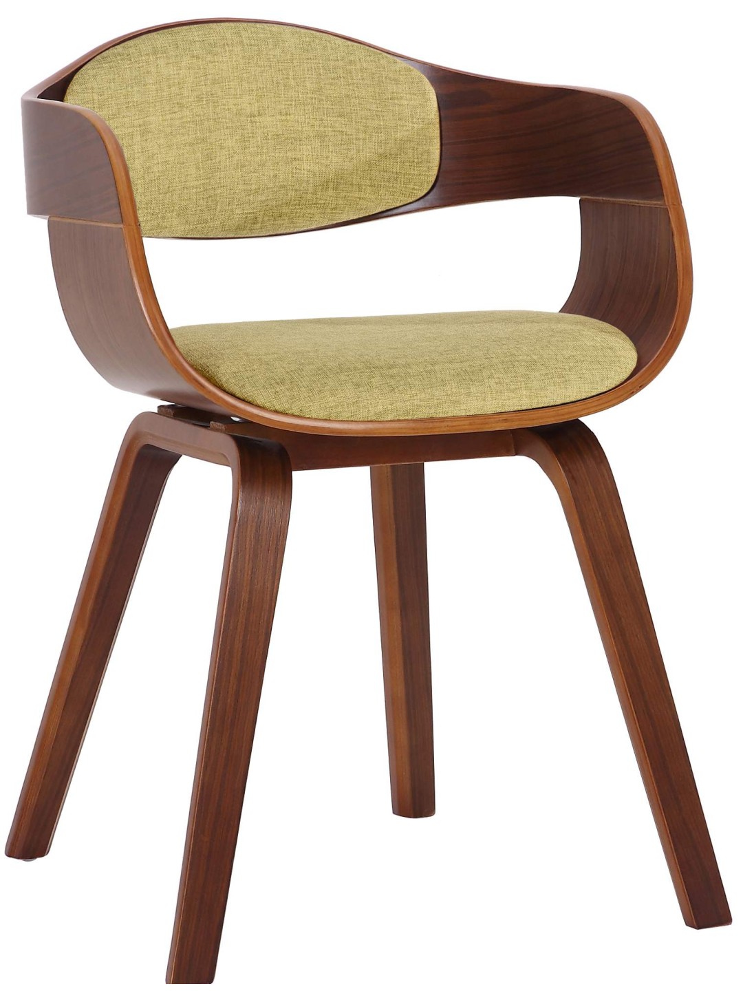 Scaun vizitator țesătură Kingston, nuc/verde deschis