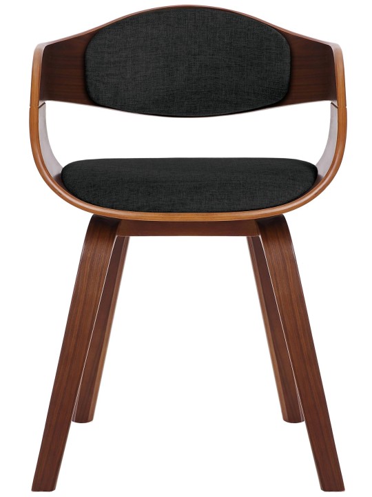 Scaun vizitator din material Kingston, nuc/negru