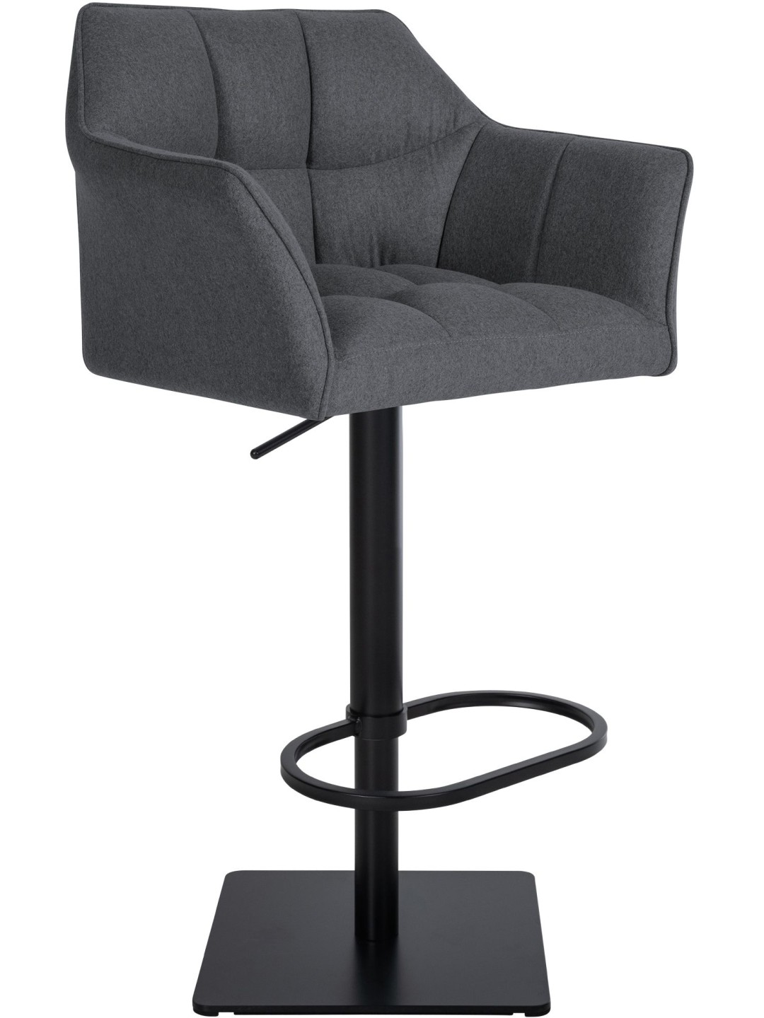 Scaun de bar Damaso B fetru, gri