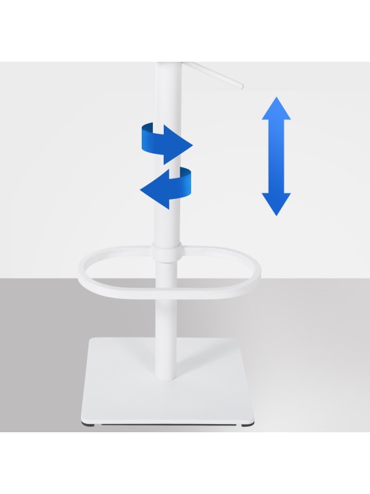 Scaun de bar Damaso W felt, gri