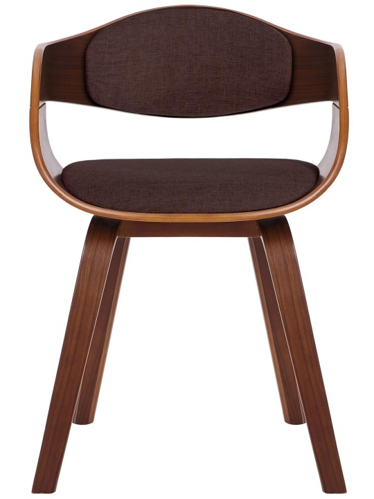 Set 2 scaune din material Kingston, nuc/maro