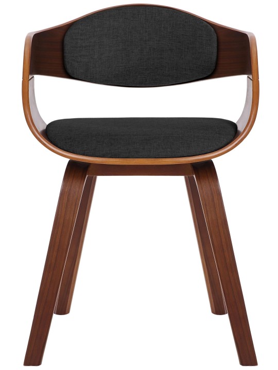 Set 2 scaune din material Kingston, nuc/gri închis Set 2 scaune din material Kingston, nuc/gri închis