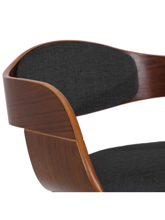 Set 2 scaune din material Kingston, nuc/gri închis Set 2 scaune din material Kingston, nuc/gri închis