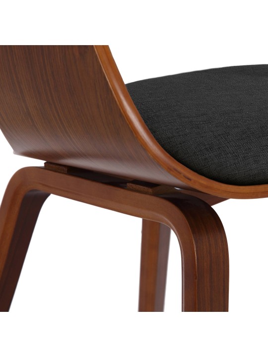 Set 2 scaune din material Kingston, nuc/gri închis Set 2 scaune din material Kingston, nuc/gri închis