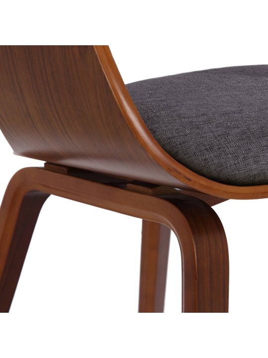 Set 2 scaune din material Kingston, nuc/gri deschis Set 2 scaune din material Kingston, nuc/gri deschis