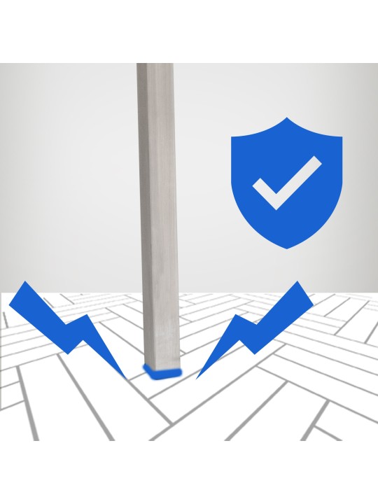Scaun de bar Damaso E fetru cu cadru de 4 picioare, gri