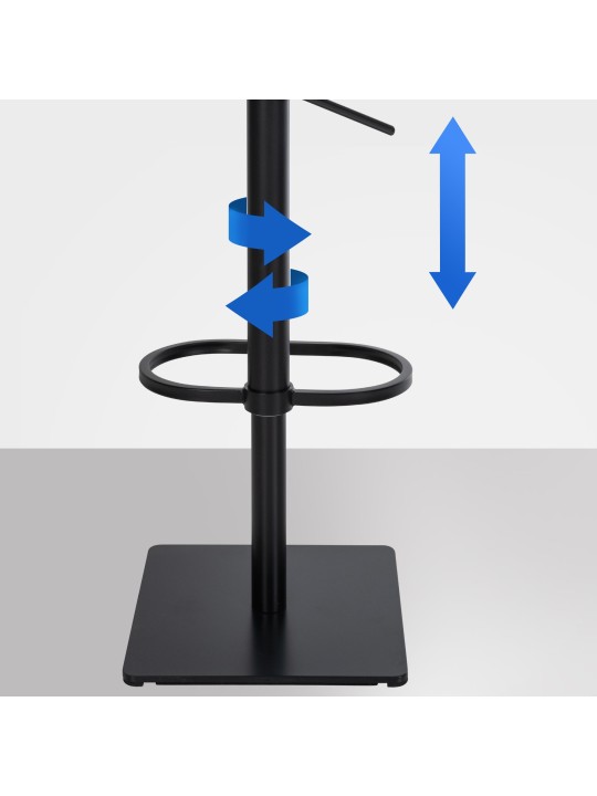 Scaun de bar Damaso B catifea, gri