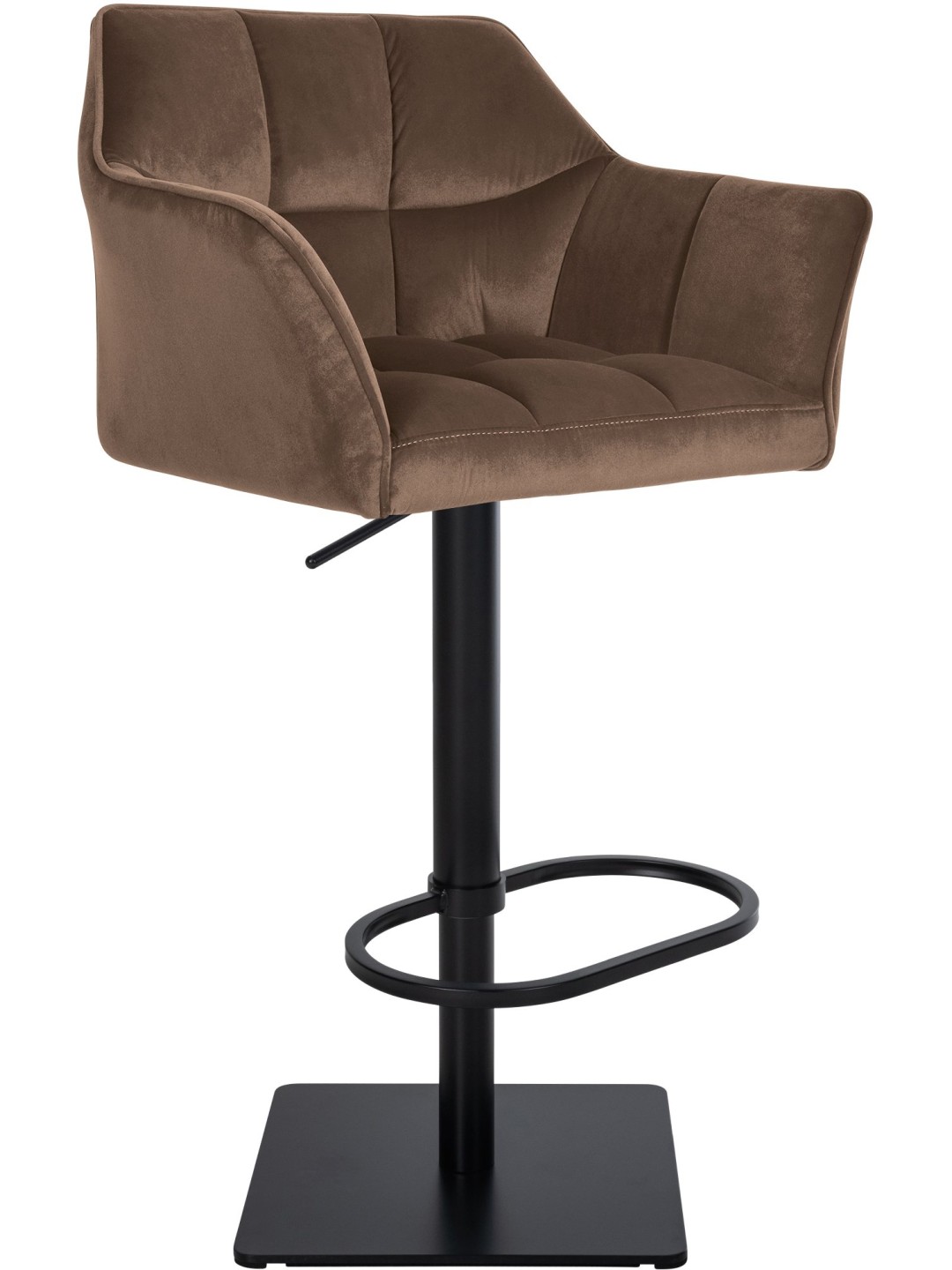 Scaun de bar Damaso B catifea, maro