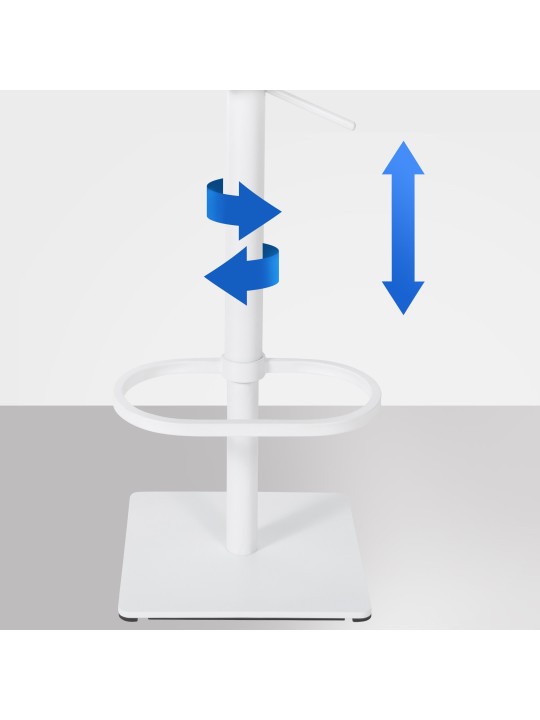 Scaun de bar Damaso W catifea, gri