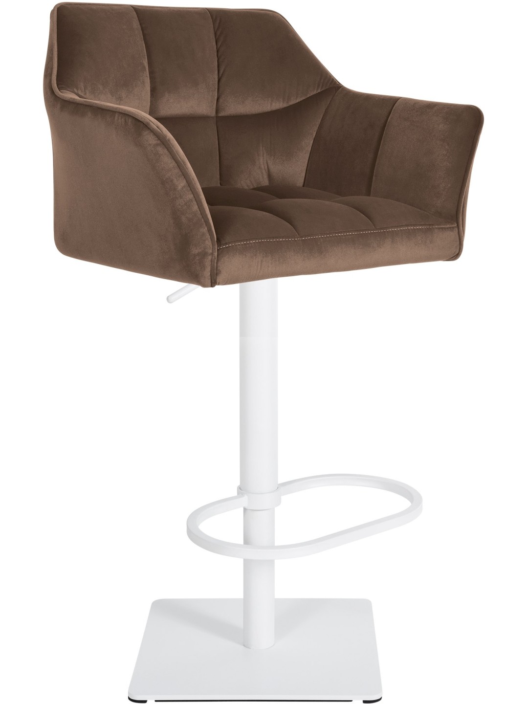 Scaun de bar Damaso W catifea, maro