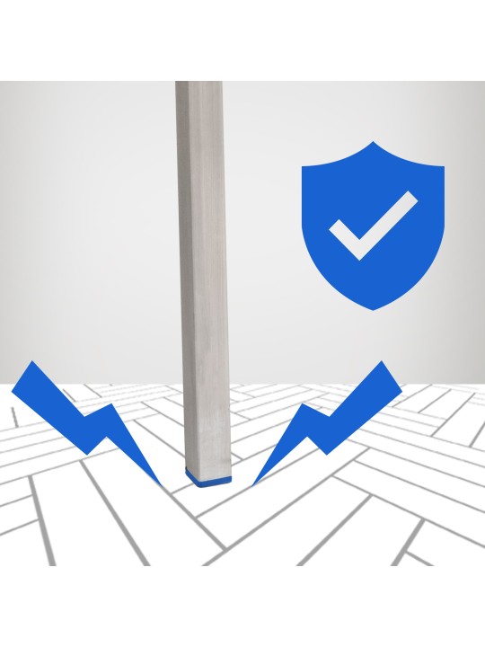 Scaun de bar Damaso E catifea cu cadru de 4 picioare, gri