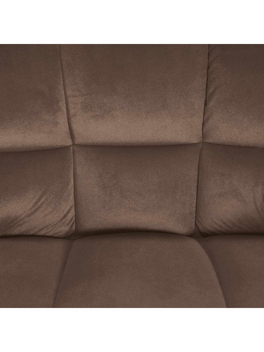 Scaun de bar Damaso E catifea cu cadru de 4 picioare, maro