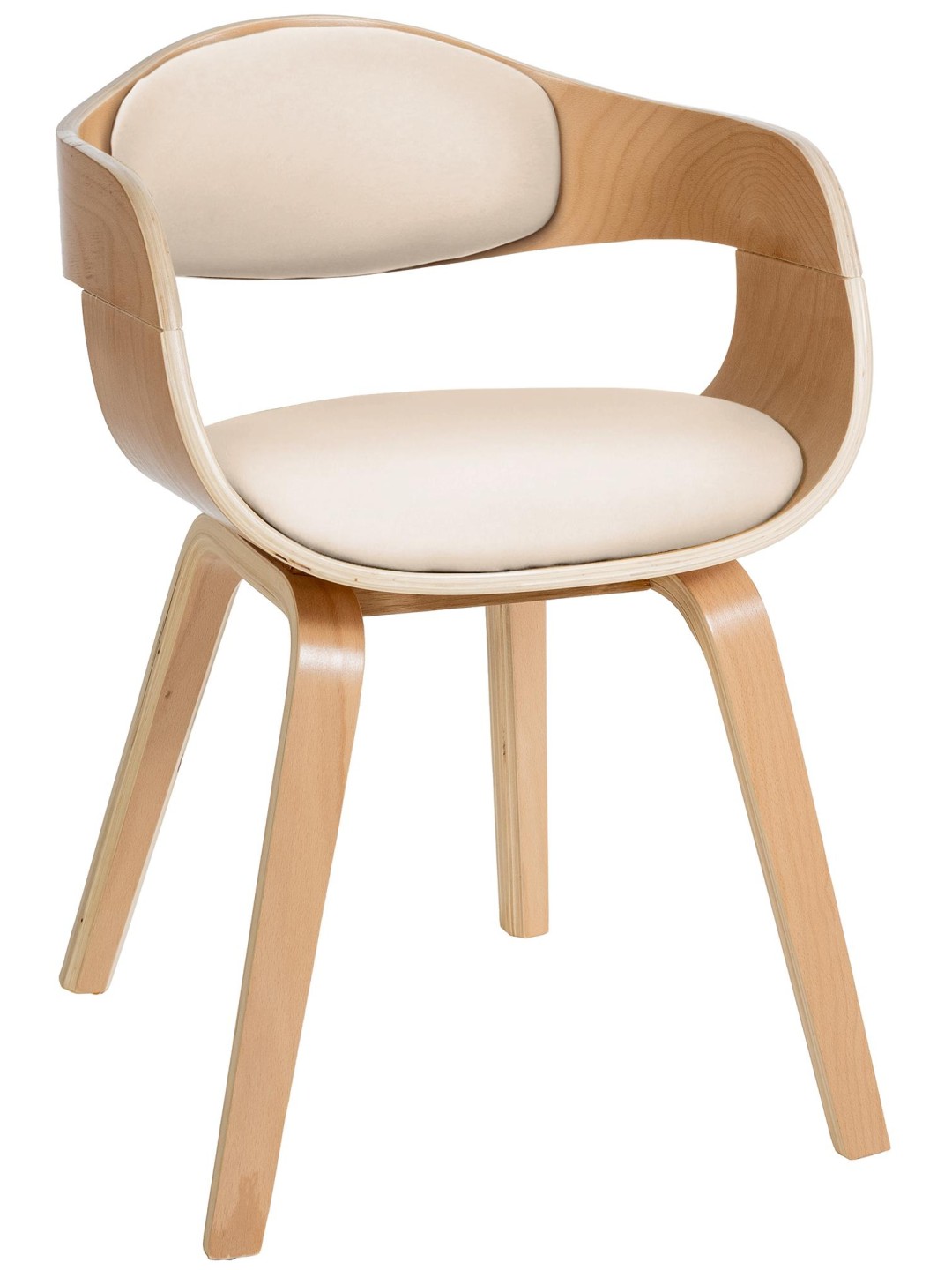 Scaun vizitator Kingston, natural/crem