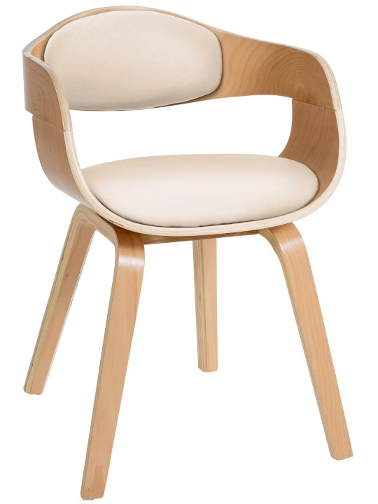 Scaun vizitator Kingston, natural/crem