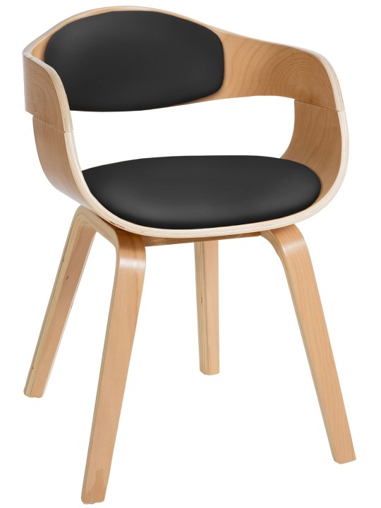 Scaun vizitator Kingston, natural/negru