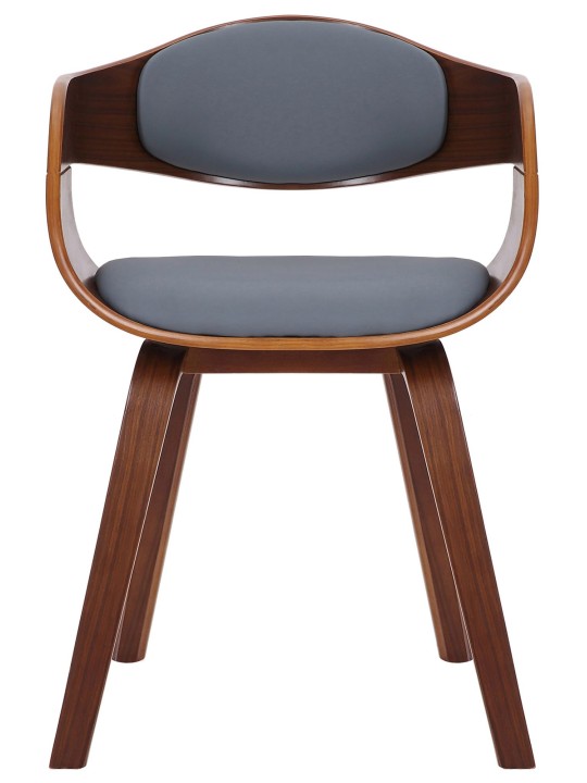 Scaun vizitator Kingston imitatie piele, nuc/gri