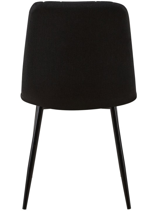 Set 4 scaune stofa Dijon, negru