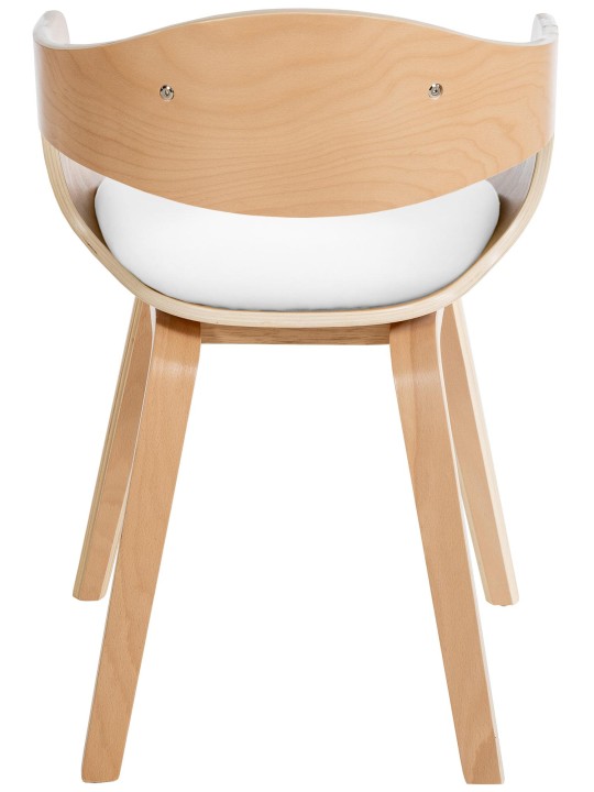 Set 2 scaune Kingston imitatie piele, natural/alb