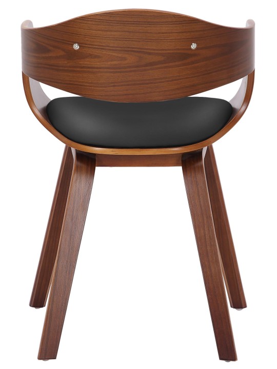 Set 2 scaune Kingston imitatie piele, nuc/negru