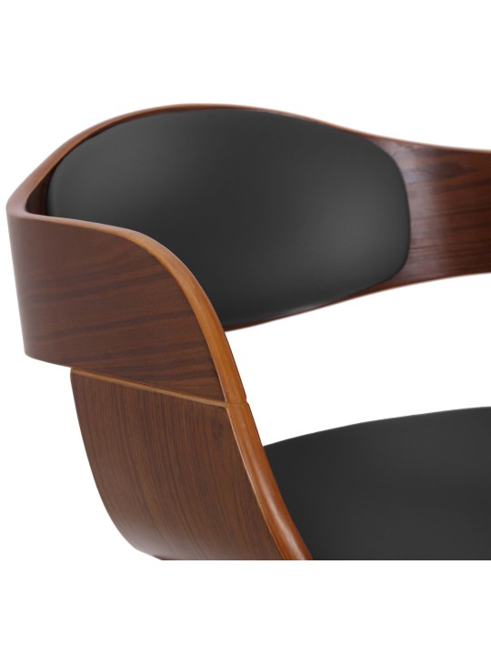 Set 2 scaune Kingston imitatie piele, nuc/negru