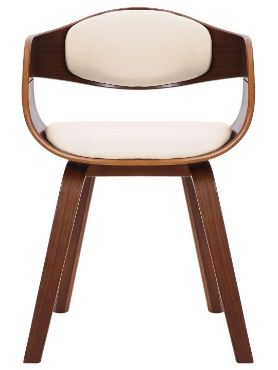 Set 2 scaune Kingston imitatie piele, nuc/crem