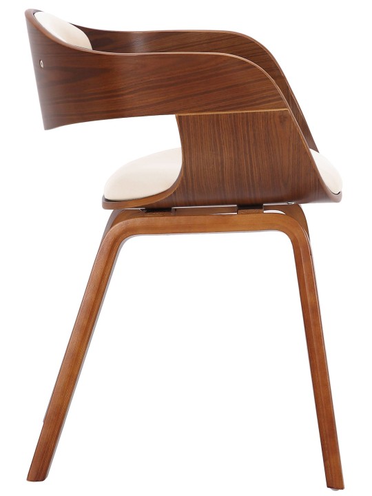 Set 2 scaune Kingston imitatie piele, nuc/alb Set 2 scaune Kingston imitatie piele, nuc/alb