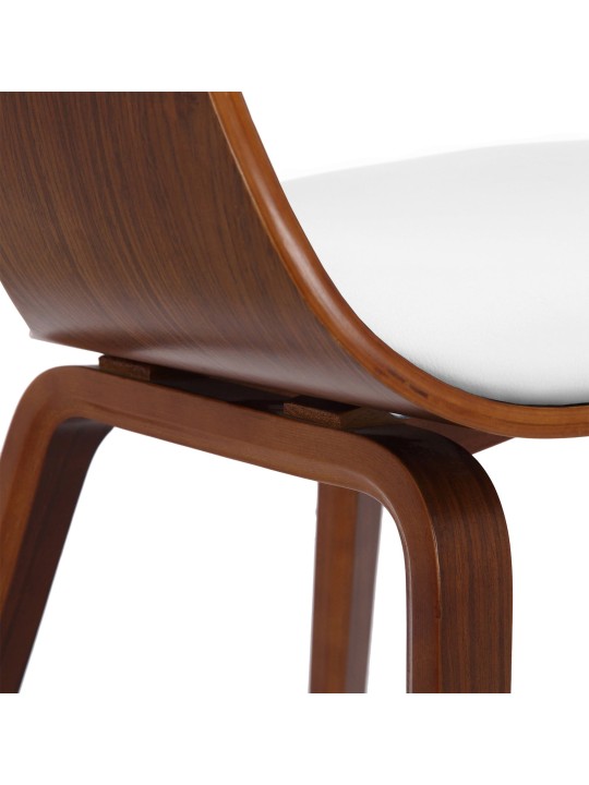 Set 2 scaune Kingston imitatie piele, nuc/alb Set 2 scaune Kingston imitatie piele, nuc/alb